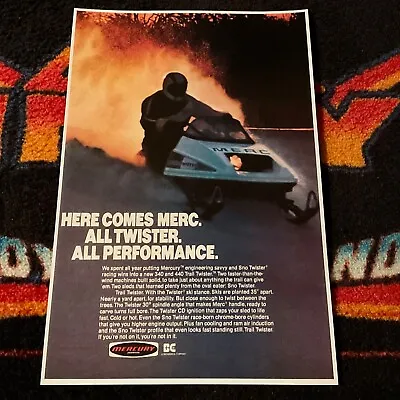 🏁 ‘76 MERC TRAIL TWISTER Snowmobile Poster  Vintage Sled  ((ALL TWISTER)) • $21.88