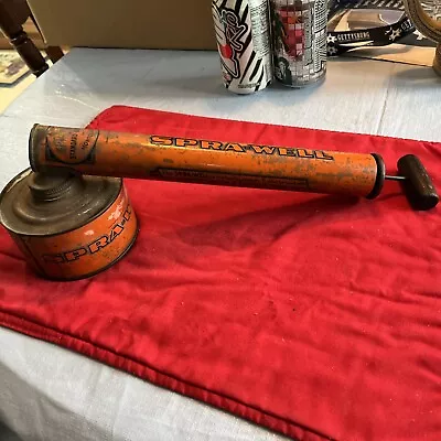 Vintage Spra-Well Pesticide Pump Spayer W/Tin Can Base • $7