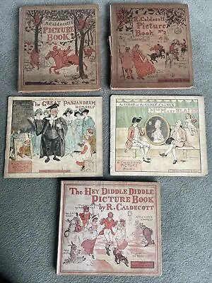 5x R Caldecott’s Picture Books 1st Ed Routledge 1800s: Panjandrum Hey Diddle • £99.99
