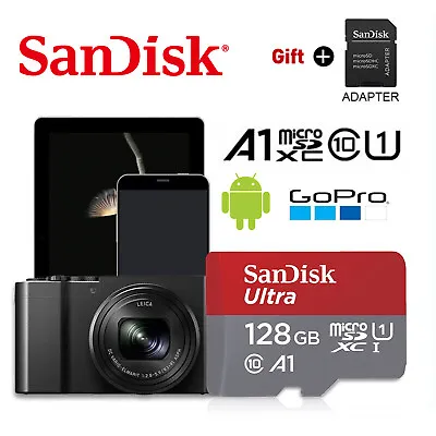 SanDisk Ultra Micro SD Card 128GB TF SDXC Class10 Camera Phone + Adapter • $179.50