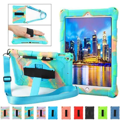$24.49 • Buy For IPad 5/6/7/8/9th Gen Air Pro Mini 6 Kids Shockproof Rotate Strap Case Cover