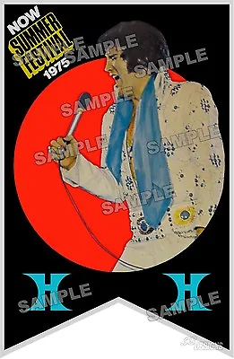Elvis Presley 1975 Vegas Banner REPRODUCTION Poster Print 3 SIZES • $15.25