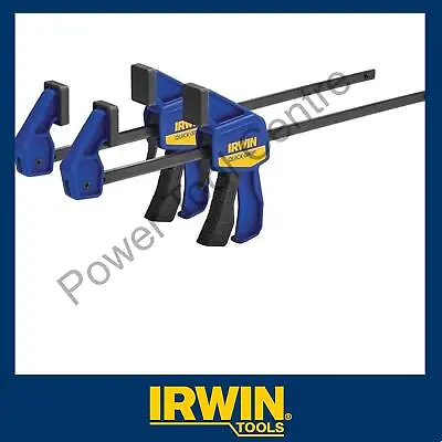 Irwin T54122EL7 Quick-Grip Mini One-Handed Bar Clamp 300mm / 12″ - Twin Pack • £12.99