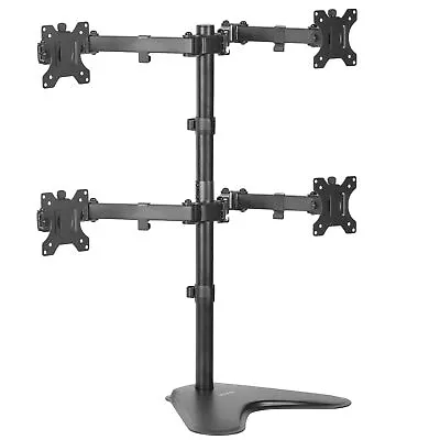 VIVO Quad Monitor Desk Stand Mount FreeStanding Adjustable | 4 Screens Up To 30  • $79.99