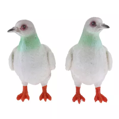 £33.48 • Buy 2x Realistic Home Garden Decor Ornament Pigeon Dove Bird Statue
