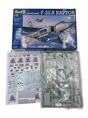 Revell Model Kit Lockheed F-22 A Raptor 1:72 Scale. Opened Box • $29.77