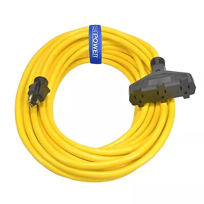 CP 50 Ft 3 Outlet Heavy Duty Outdoor Extension Cord 12/3 SJTW 3 Prong CP10153 • $54.99