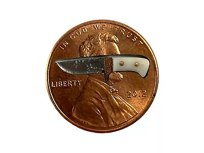 C. W. Shoemaker Handmade Miniature Fixed Blade Knife In Copper Penny Coin 2010 ♤ • $60