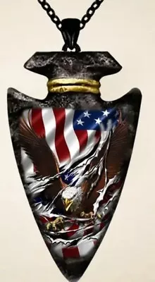 Luxury Creative Stylish Battle Eagle And National Flag Pendant Necklace For Men • $5