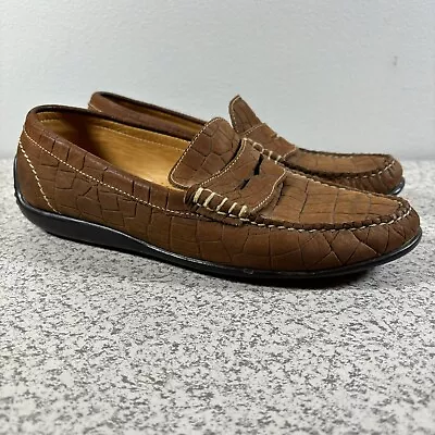 Martin Dingman Driving Shoes Men's Size 9.5 Suede Leather Penny Loafers Drivers • $59.95