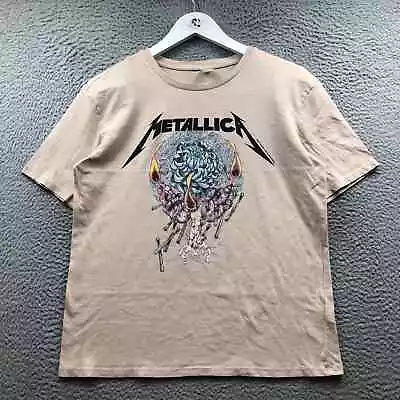 £14.41 • Buy Metallica T-Shirt Women's Medium M Short Sleeve Crew Neck Graphic Brown