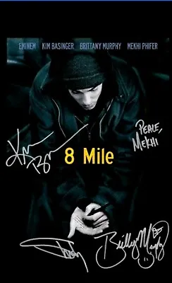 ❤8 Mile Eminem Slim Shady Copy Of Original Autographed A4 Poster Blu/DVD Cover❤ • $500