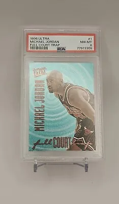 Michael Jordan 1996 Ultra Full Court Trap PSA 8 Near Mint #1 Fleer 96-97 • $129.99