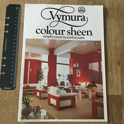 Vintage ICI Vymura Colour Sheen Paint Colour Chart 1970s • £15