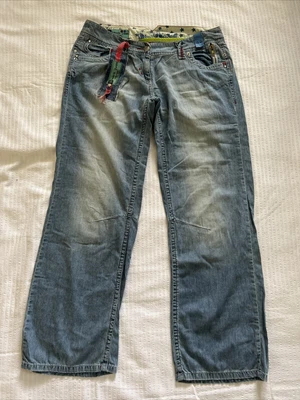 £39.99 • Buy BNWT Women’s River Island Low Rise Slouch Denim Blue Jeans 14 Regular
