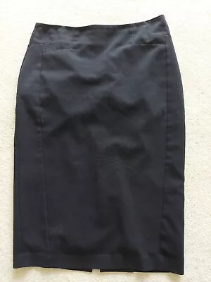 Marks And Spencer Ladies Black Pencil Skirt Size 10 • £1