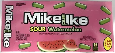 Mike And Ike Sour Watermelon Fruit Chewy Candy Box 24 Count Packs Bulk Candies • $15.99