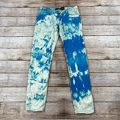 Jason Acid Wash Blue Denim Shaping Skinny Jeans Women Size 9 Casual School Pants • £19.45