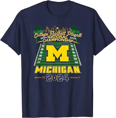 Michigan Wolverines 2024 CFP National Championship Houston T Shirt Men Women Kid • $6