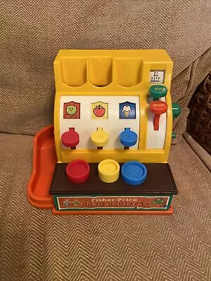 Vintage Fisher Price Cash Register Toy With Some Coins 1974 • £19.99