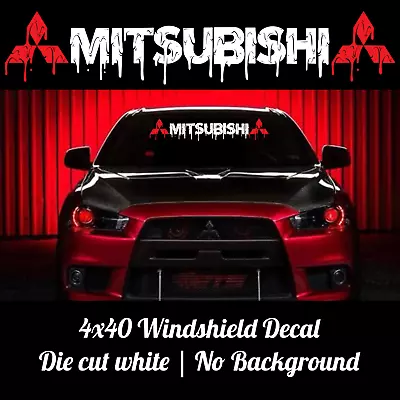 Mitsubishi Windshield Sport Drip Decal Car Turbo Sticker Banner Evolution Lancer • $13.99