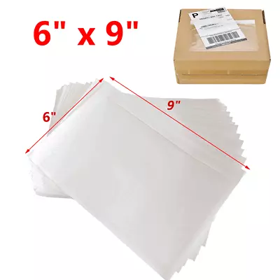 50 Packing List Envelopes 6 X9  Shipping Label Invoice Clear Adhesive Pouch • $9.98