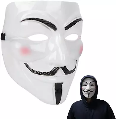 Hacker Mask For Costume V Vendetta Mask Anonymous 2 Pack Adjustable New ORIGINAL • $38.04