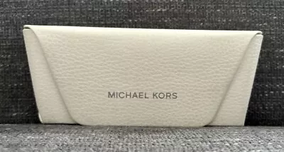 Michael Kors White Leather Eyeglass Sunglass Glasses Case Authentic MK READ • $6.98