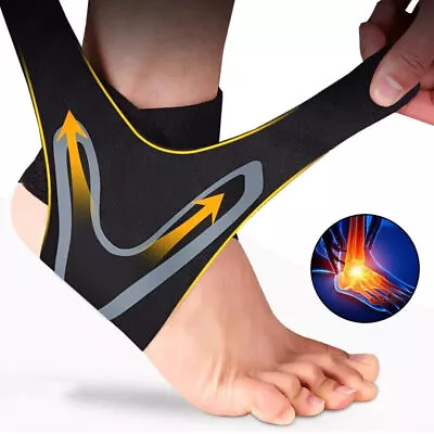 Plantar Fasciitis Therapy Wrap Heel Foot Pain Relief Arch Support Ankle Brace AU • $13.99