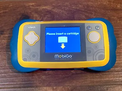 Vtech MobiGo Touch Learning System Console Yellow Blue Hand Held Game Works • $19.99