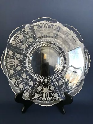 Mid-Century Modern Viking Glass Co. Clear Pressed Glass Plate PRELUDE C.1948+ • $32.85