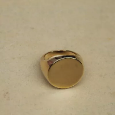 Round Flat Bar Signet Band Ring Mens Pinky Ring Silver Ring Women Christmas Ring • $29.99