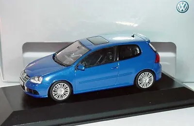 Rare Vw Golf 5 V R32 3.2 V6 4-motion Deep Blue 1:43 Minichamps (dealer Model) • $684.44