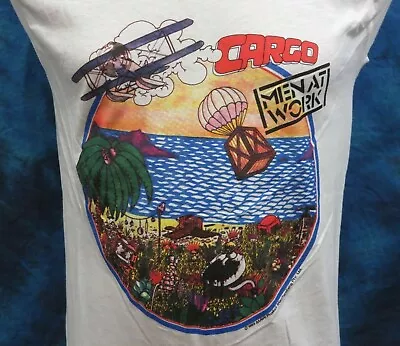 Vintage 1983 MEN AT WORK CARGO TOUR MUSCLE T-Shirt XS New Wave Rock Concert 80s • $24.99