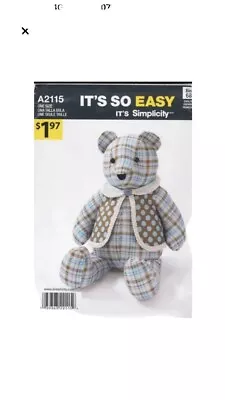 18 Inch Teddy Bear Sewing Pattern Memory Bear • £6.50