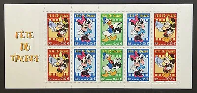 France Disney Stamp Festival Booklet Pane 2004 Mnh Mickey Minnie Donald Duck • $9.99