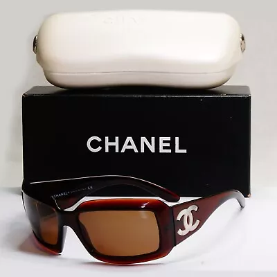 Chanel Sunglasses Mother Of Pearl 2006 Vintage Brown 5076-H C.538/13 270324 • £299