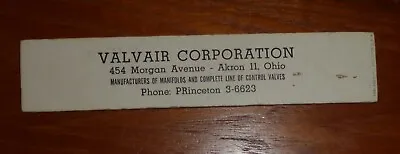 Vintage Plastic 6-inch Ruler - Valvair Corporation • $5.49