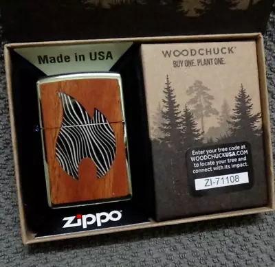 L Ed ZIPPO WOODCHUCK FLAME ! High Polish Chrome Lime! Full Size Lighter! #Wood* • $99