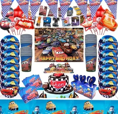 Lightning McQueen Cars Birthday Party PlatesCupsNapkinsParty Supplies • £1.99