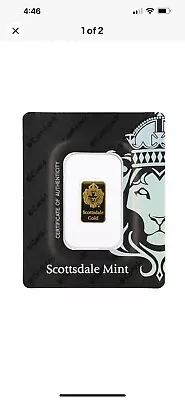 2 Gram Scottsdale Lion .9999 Fine Gold Bar In Assay • $192