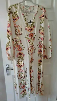 Zara Floral Maxi Kaftan Dress XL Fits UK 16 • £40