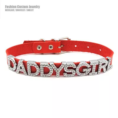 Goth Daddys Girl Necklace For Women Luxury Rhinestone Letters Choker Collar DDLG • $11.99