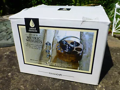 £40 • Buy Natural Elements Kitchen Craft Set Of Ten Metric Weights In Wooden Block Boxed