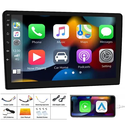 Android 12 10.1inch Car Stereo GPS Navigation Radio Double Din WIFI Touch Screen • $60.82