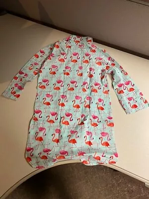 Women's Mud Pie Sz S 4-6 Flamingos Sleep Shirt Pajama Nightgown 100% Cotton • $6.99
