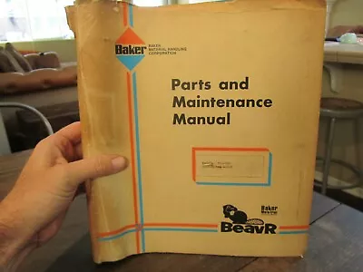 Baker Forklift Parts Maintenance Manual Book Beavr Moto-Truc FID-050 Service  • $65