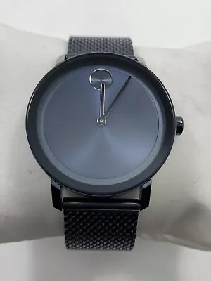 Movado Bold Evolution Quartz Blue Dial Stainless Steel Men's Mesh Watch 3600793 • $189.95