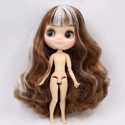 8  Middie Blythe Doll Joint Body Factory Shiny Face Long Mix Brown Hair Eye Move • $56.52