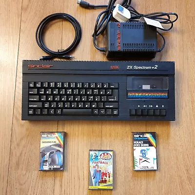 Sinclair ZX Spectrum Plus +2A Computer Bundle 128K Vintage Tested & Working • £109.99